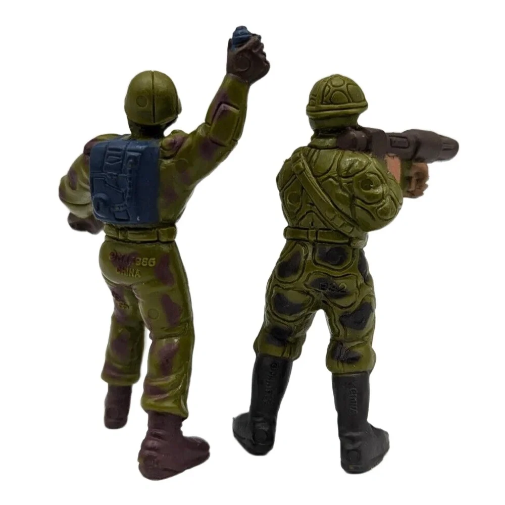 Vintage Mattel Guts G.U.T.S. soldier figure toy‎ 1986 army us Lot Of 2